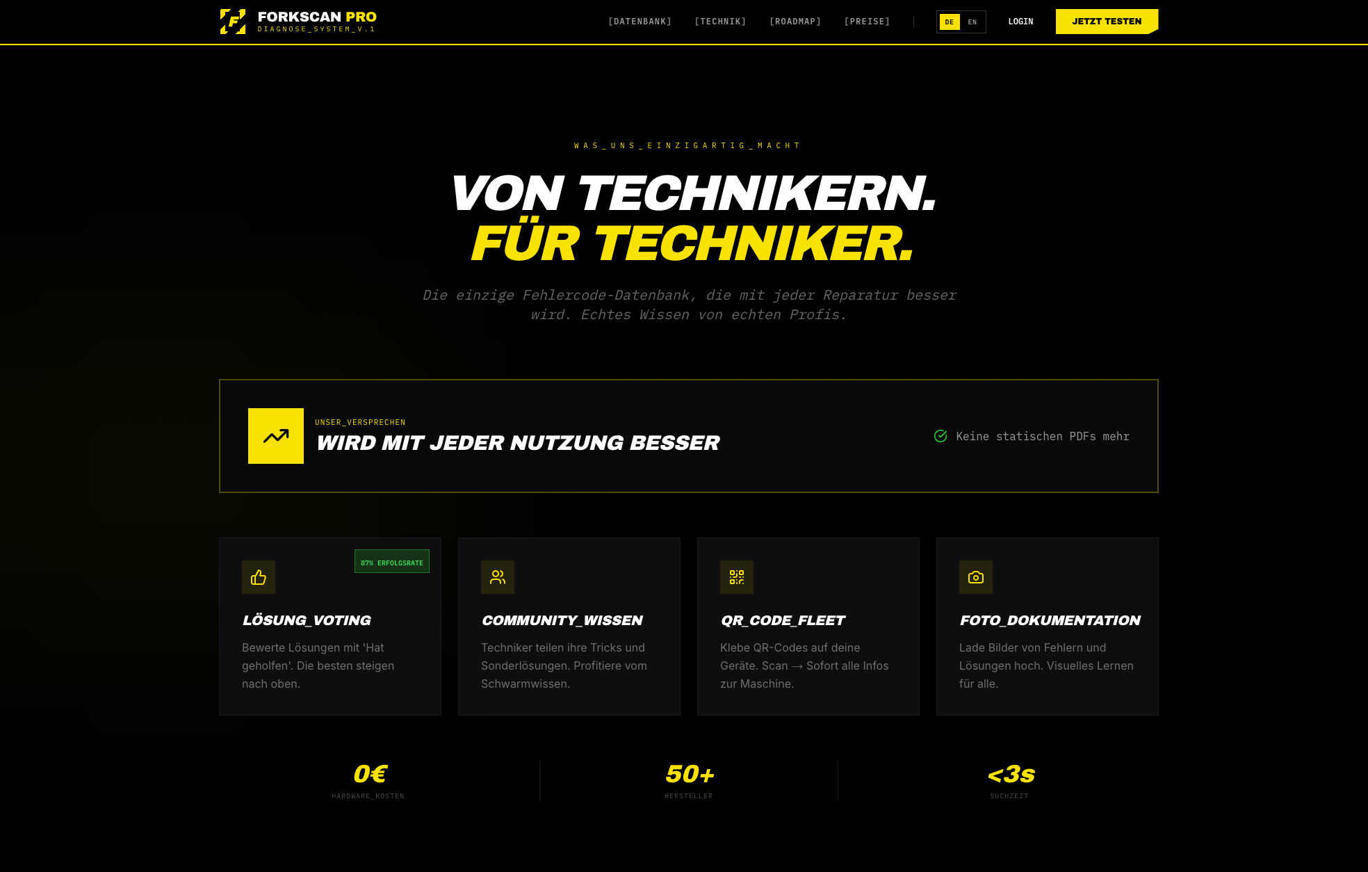 ForkScan.pro: Eine herstellerübergreifende Fehlercode-Datenbank für Flurförderzeuge
