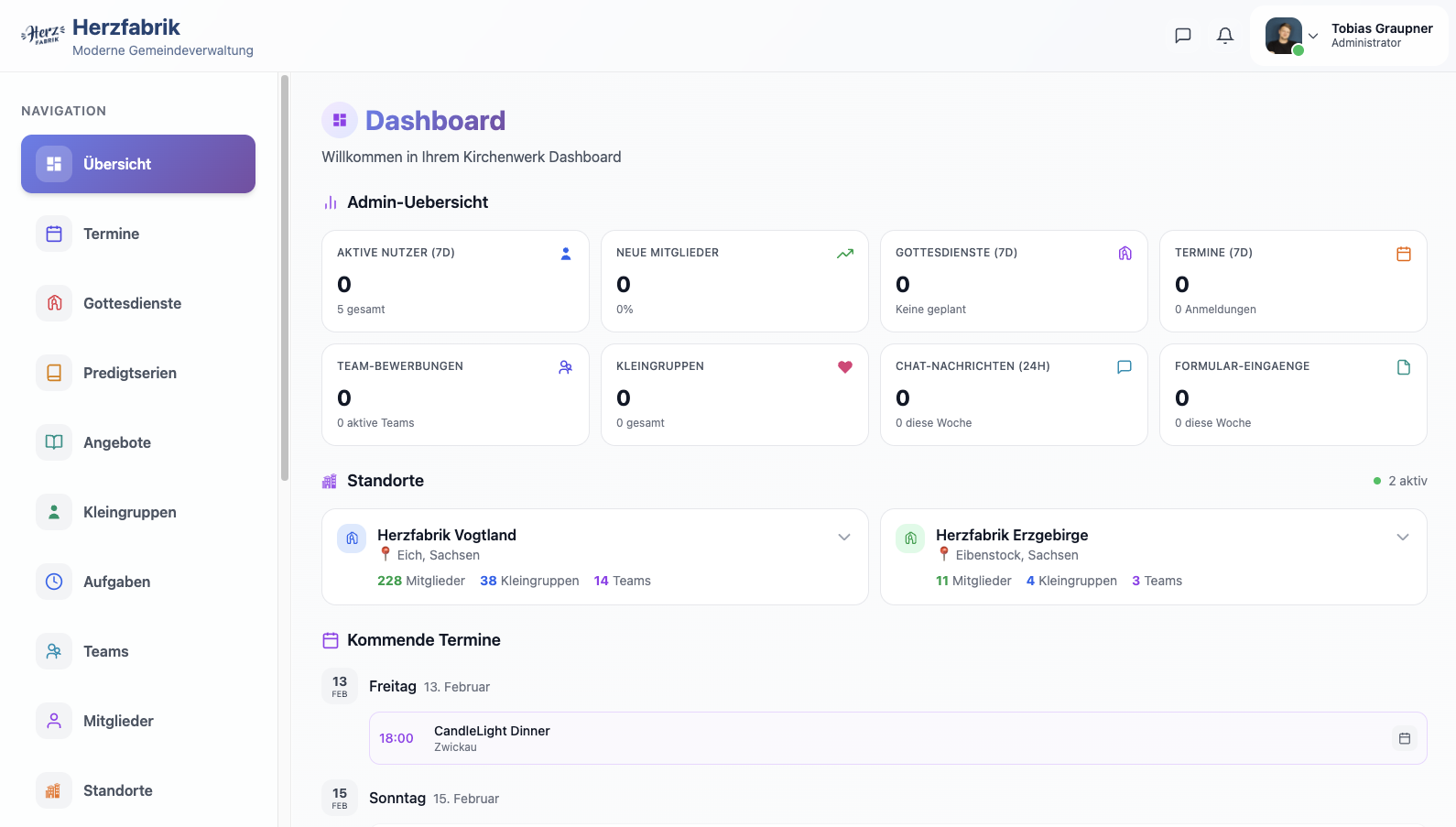 Kirchenwerk: Ein Church Management System mit Convex, React und Stripe