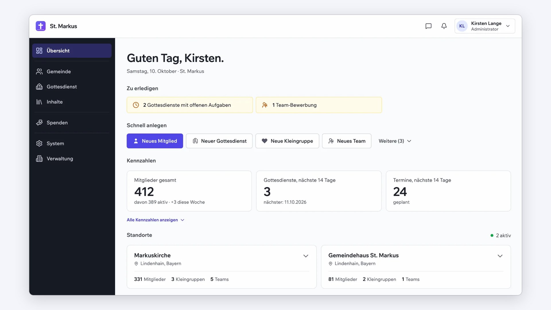 Kirchenwerk: Church Management With React, Convex and TypeScript
