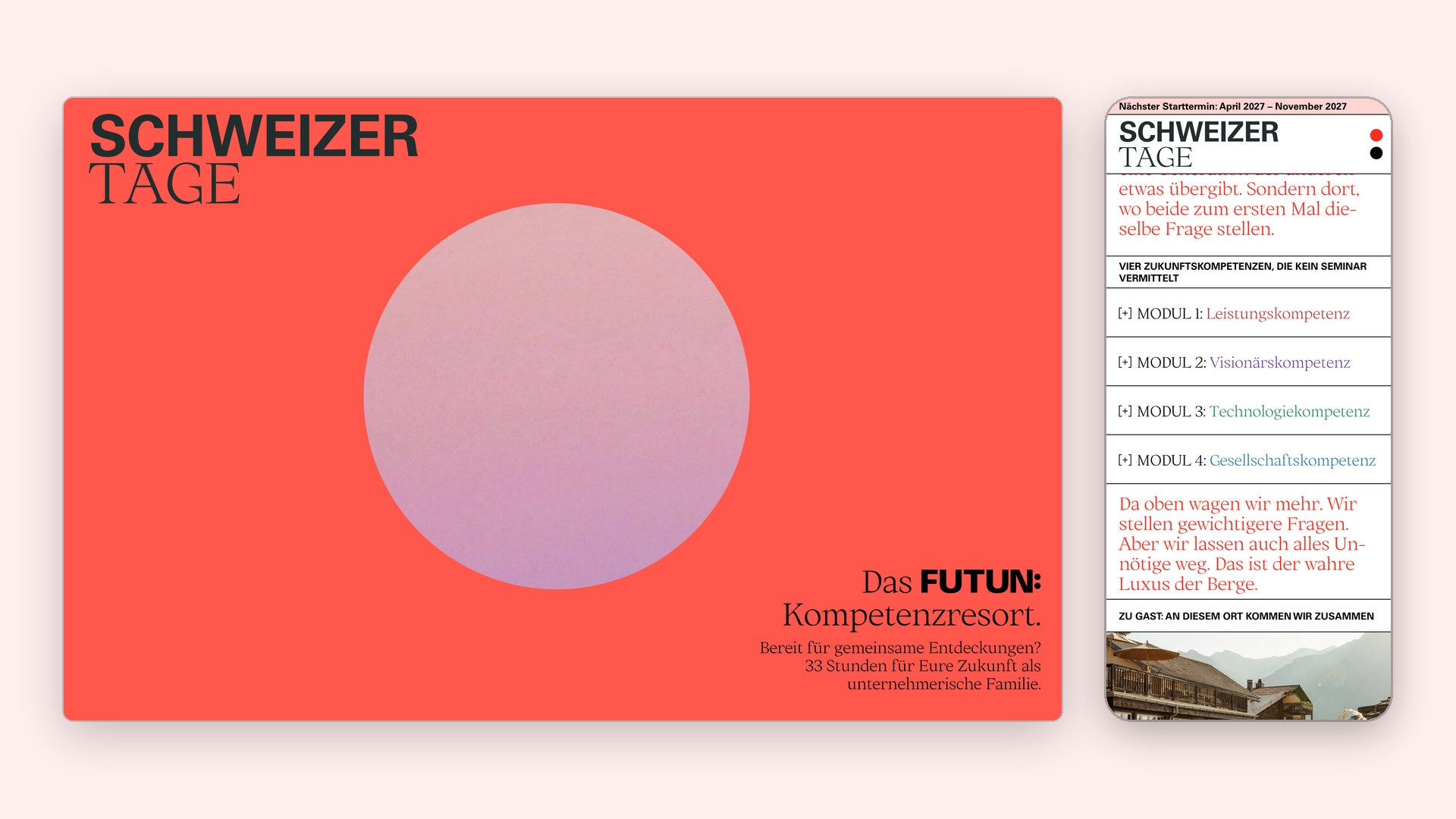 SCHWEIZER TAGE: Vom PDF-Entwurf zur pflegbaren One-Page für FUTUN