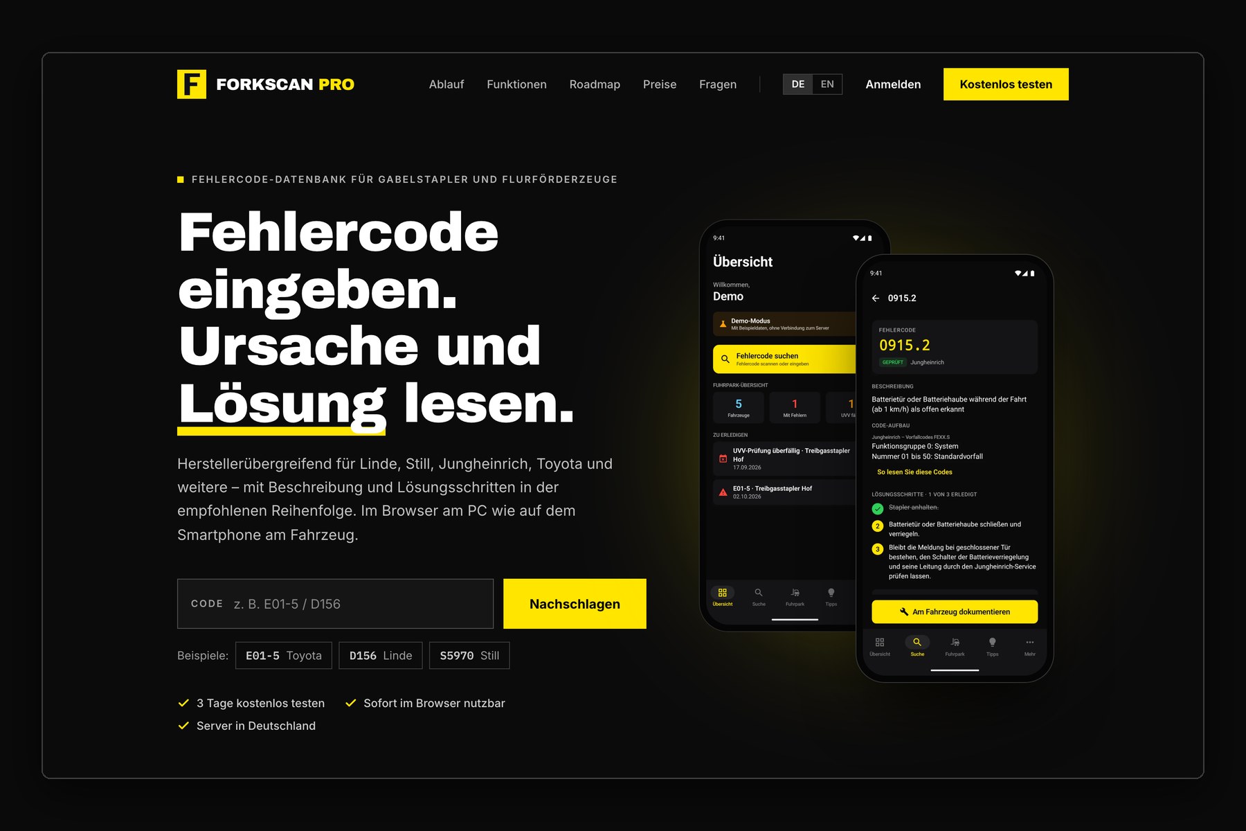 ForkScan Pro landing page