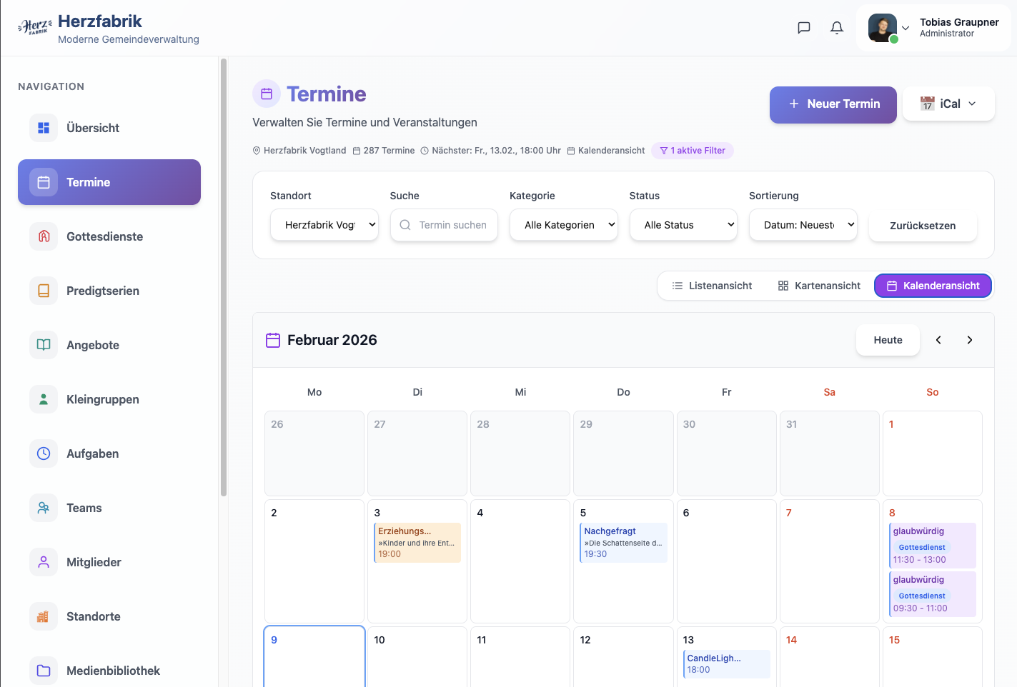 Kirchenwerk Eventplanung
